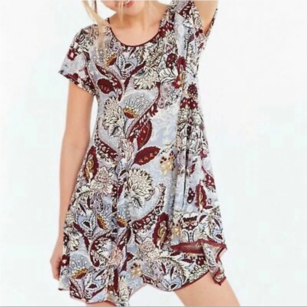 UO Paisley Print Babydoll Swing Dress